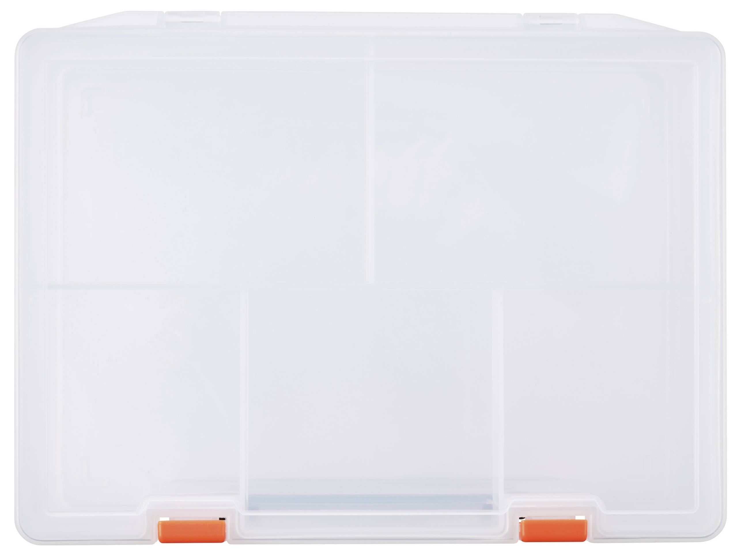 TRU COMPONENTS Sortimentskasten (L x B x H) 250 x 190 x 80mm Anzahl Fächer: 6 variable Unterteilung, inkl. Handgriff Inhalt 1St.