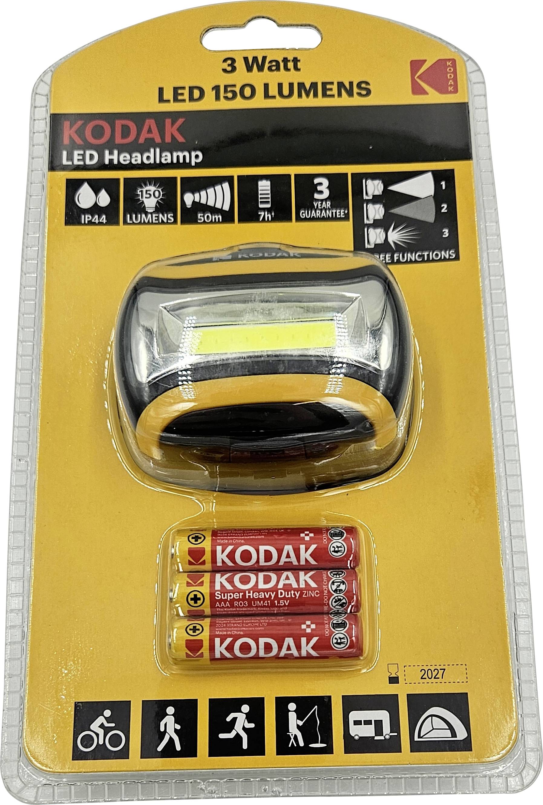 Kodak LED Stirnlampe batteriebetrieben 150lm 887930413861