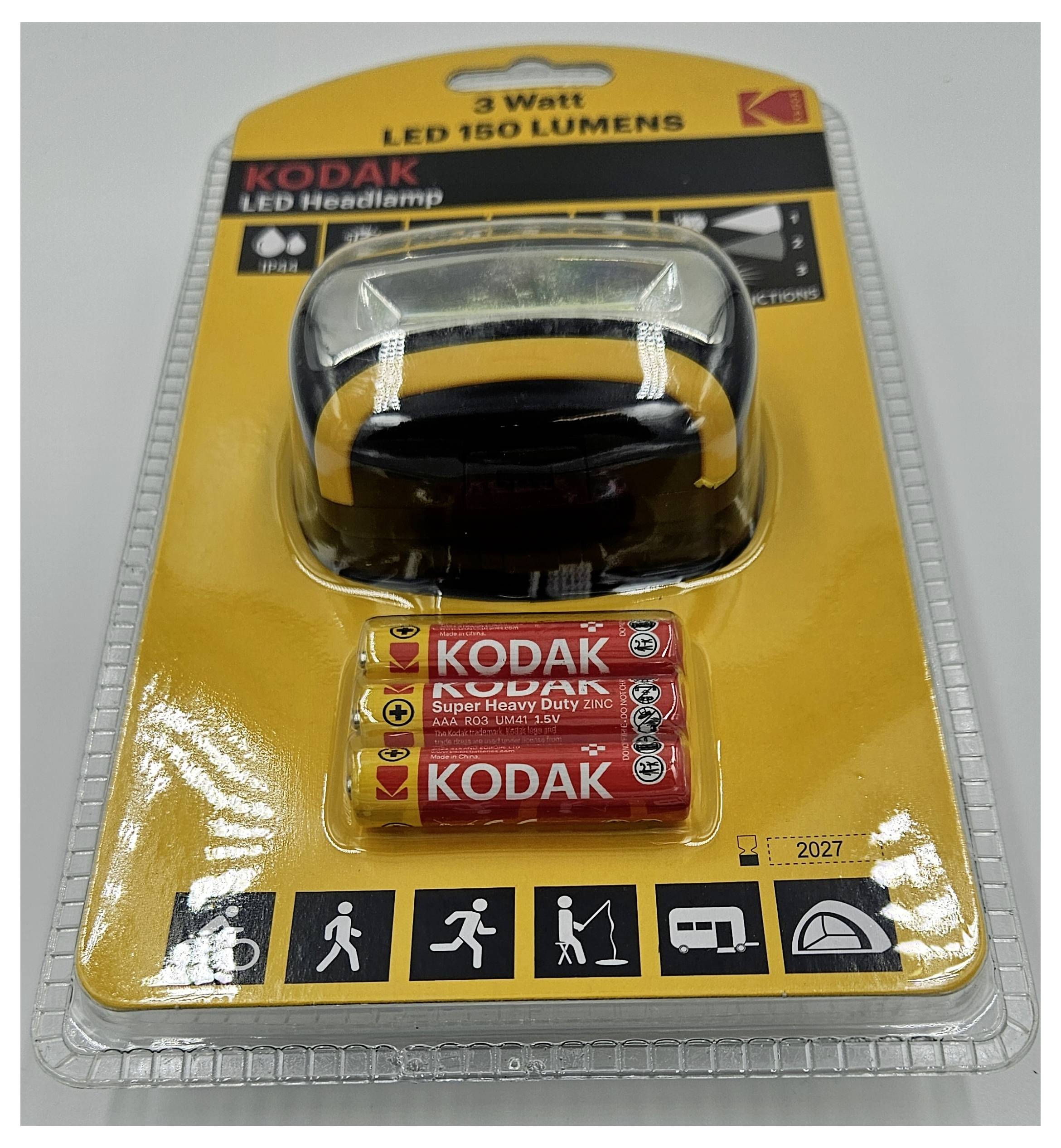 Kodak LED Stirnlampe batteriebetrieben 150lm 887930413861