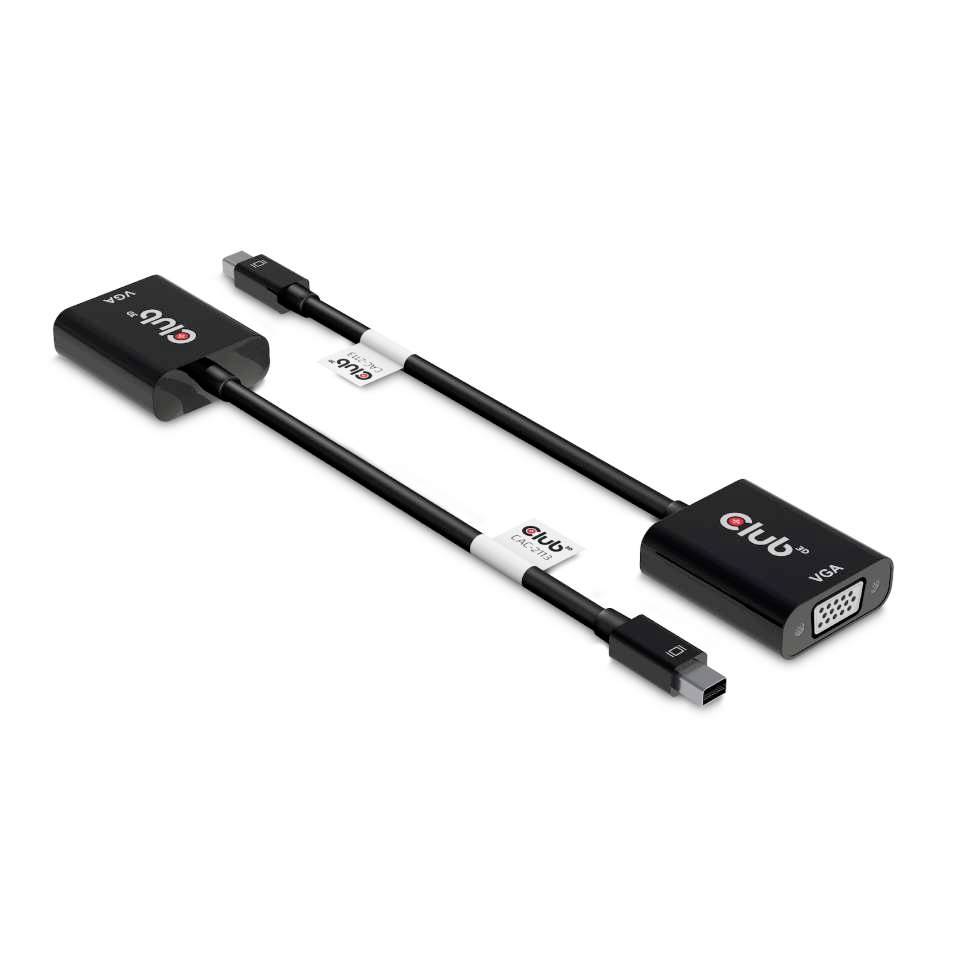 Club3D CAC-2113 VGA Adapter [1x Mini-DisplayPort Stecker - 1x VGA-Buchse] Schwarz 0.228m