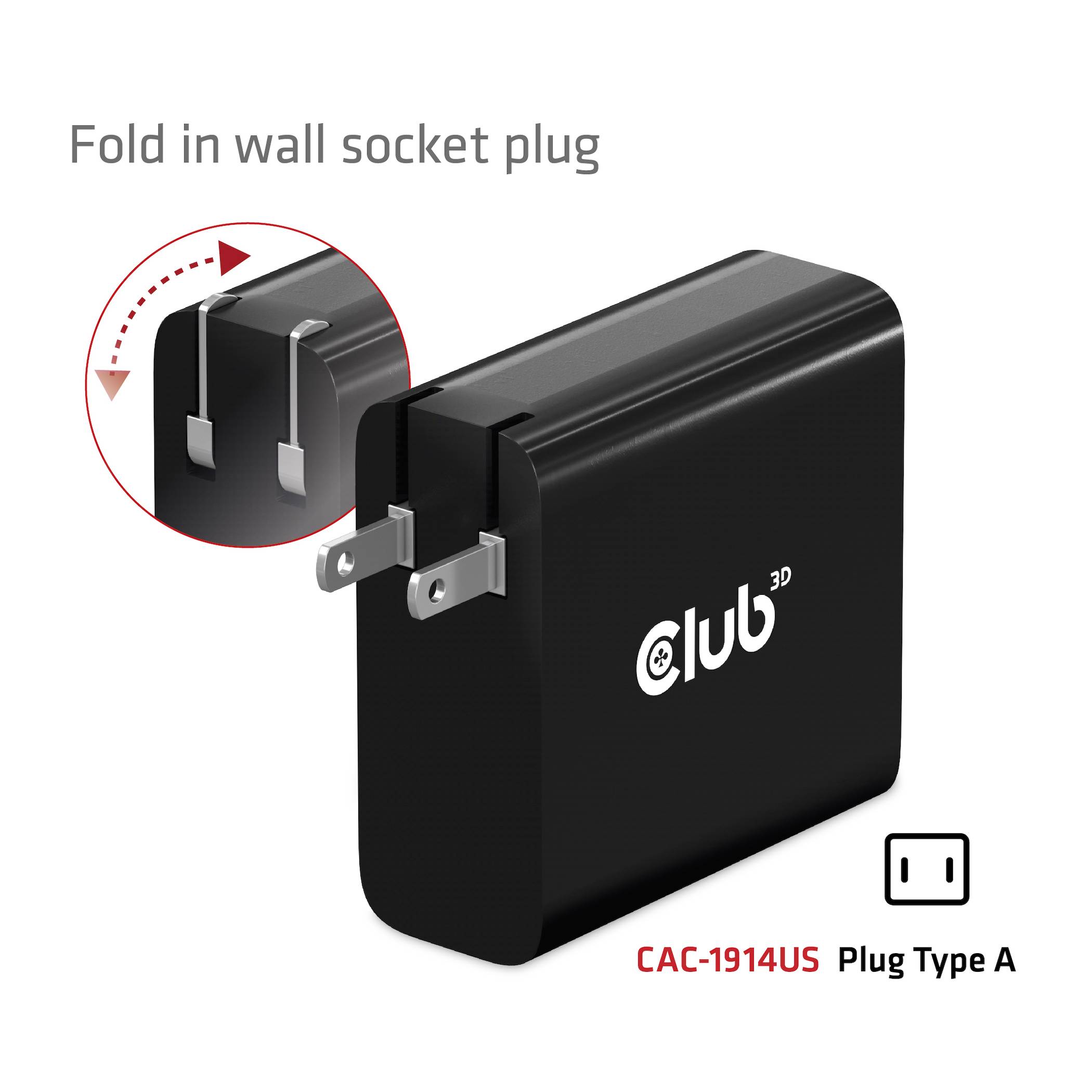Club3D CAC-1914EU USB Ladegerät 140W 1x USB-C® USB PD 3.1, USB PD Schwarz GaN
