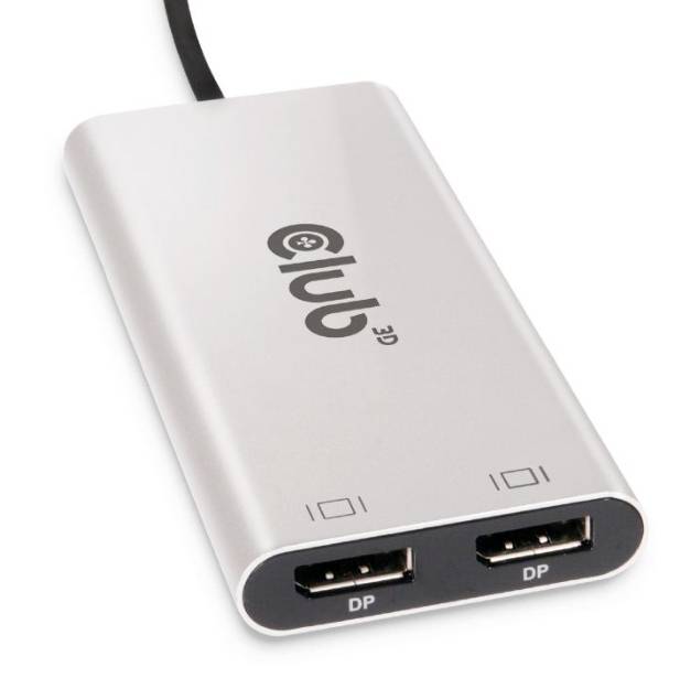 Club3D Thunderbolt™ 3 Adapter [1x Thunderbolt™ 3 Stecker (USB-C®) - 2x DisplayPort Buchse] CSV-1586 0.22m