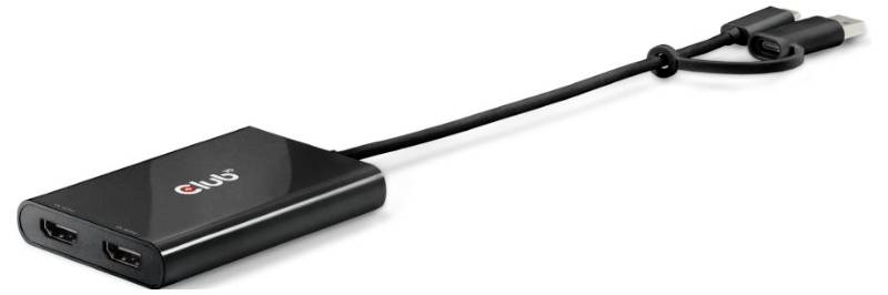 Club3D USB-C® Adapter [1x USB-A Stecker, USB-C® Stecker - 1x HDMI-Stecker, DisplayPort Stecker] CSV-1475 0.18m
