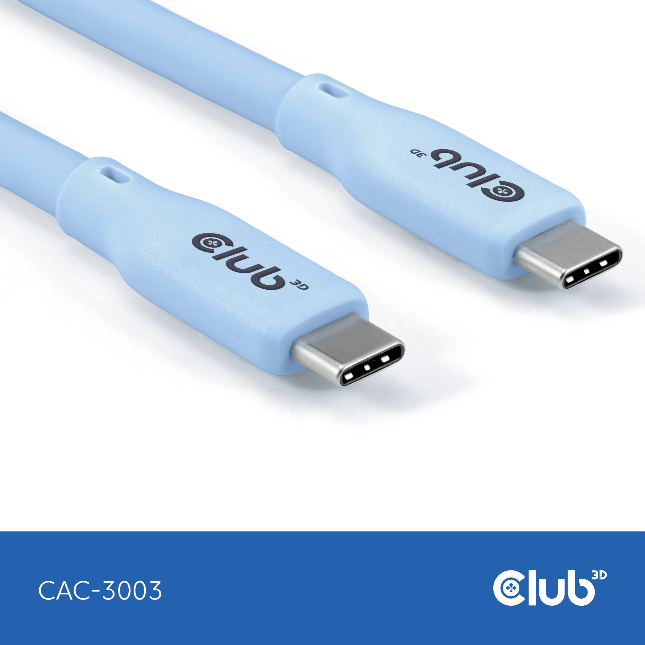 Club3D USB-C® Kabel USB-C® Stecker 2.00m Blau CAC-3003