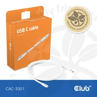 Club3D USB-C® Kabel USB-C® Stecker 2.00m Weiß CAC-3001 Club3D USB-C® Kabel USB-C® Stecker 2.00m Weiß CAC-3001