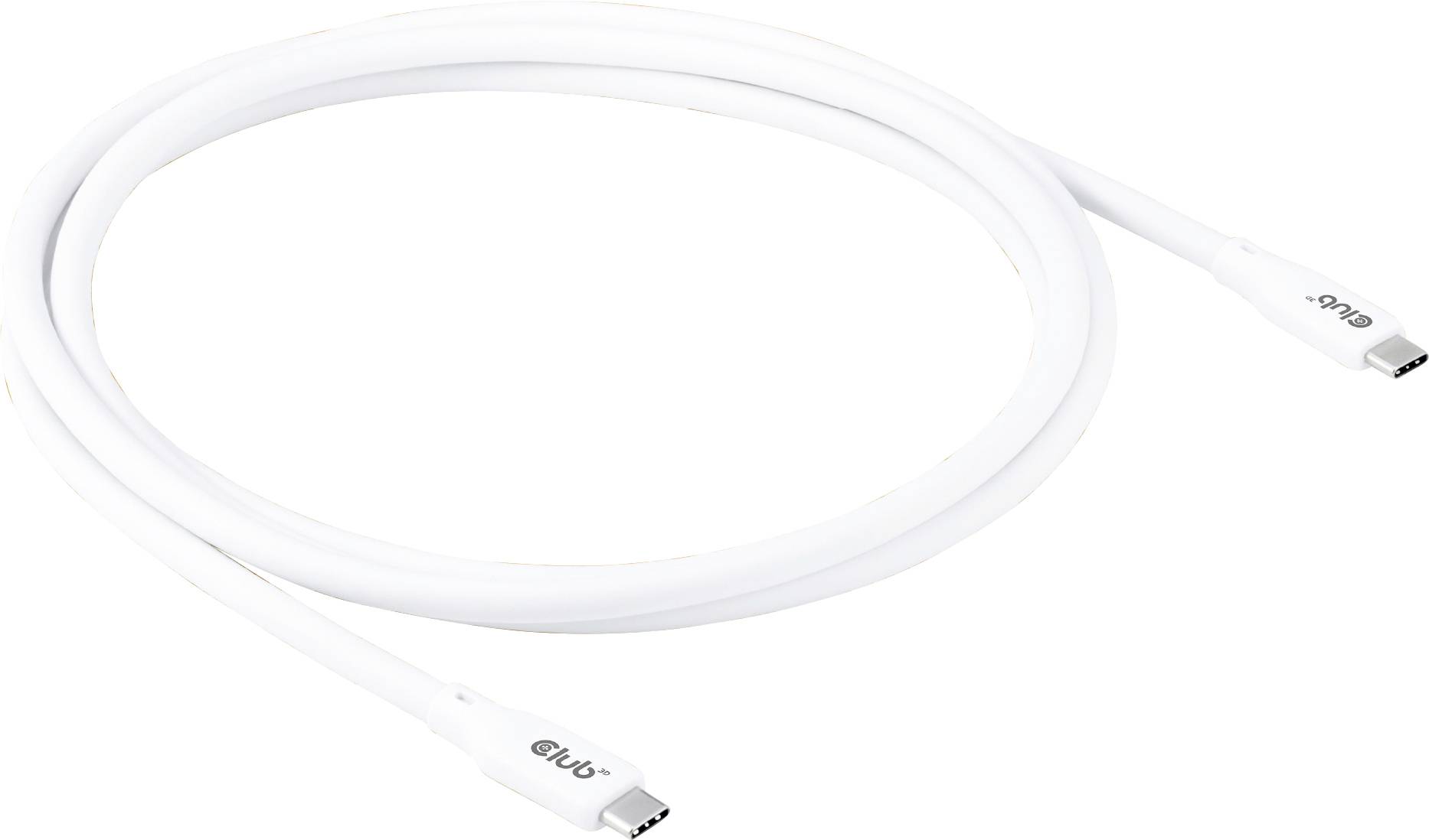 Club3D USB-C® Kabel USB-C® Stecker 2.00m Weiß CAC-3001