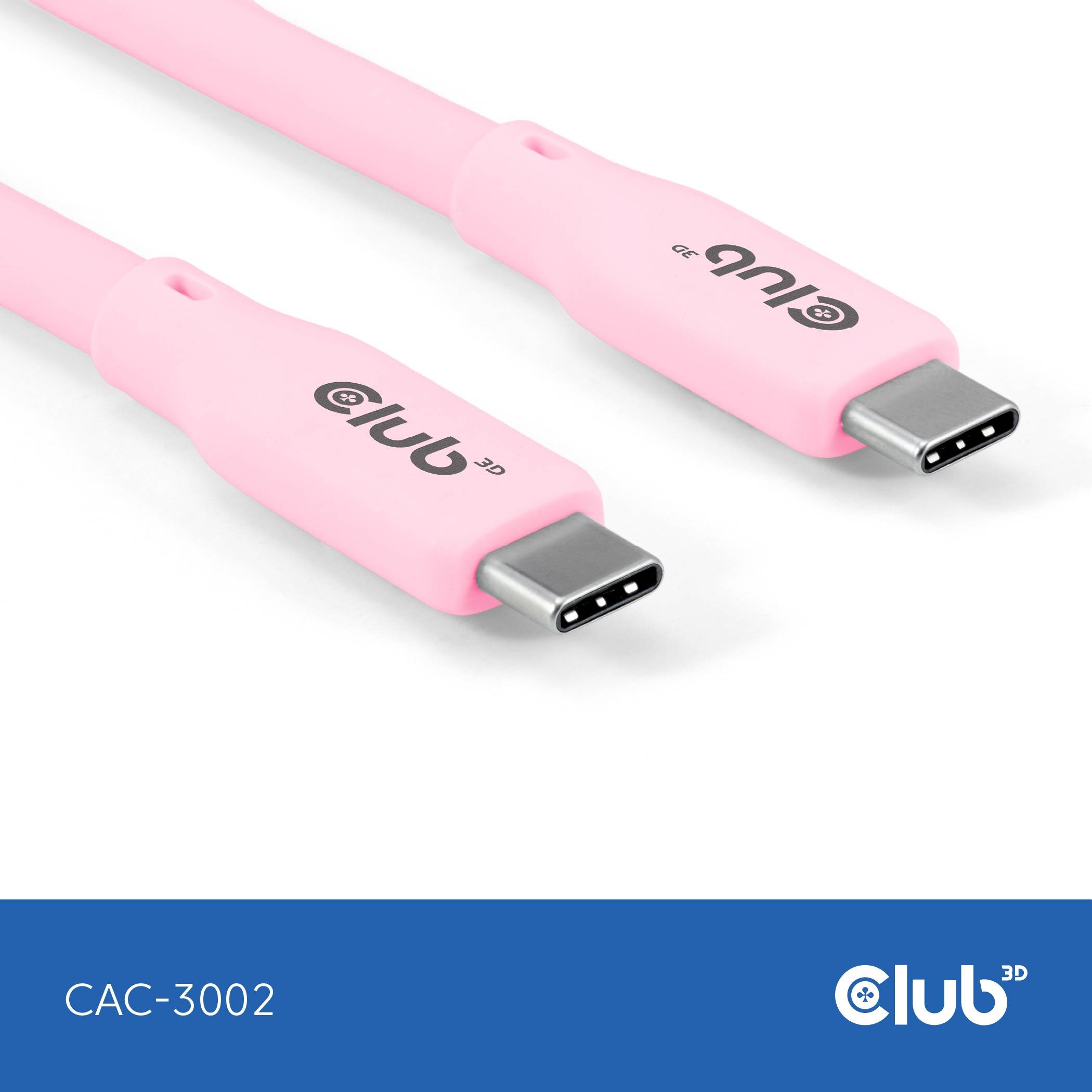 Club3D USB-C® Kabel USB-C® Stecker 2.00m Pink CAC-3002