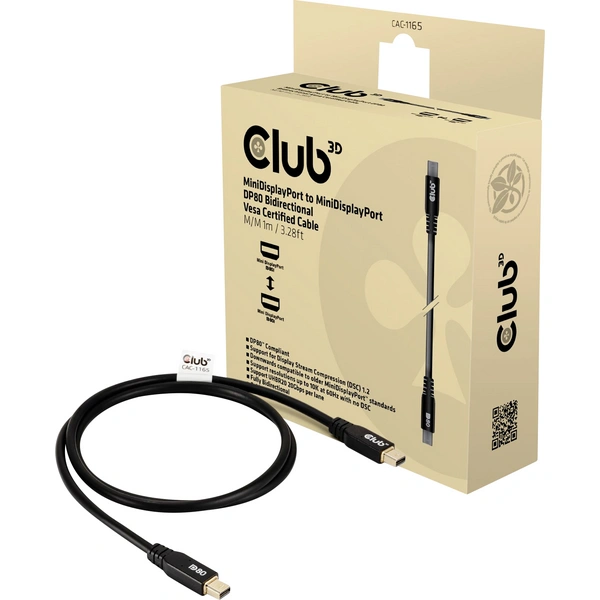Club3D Anschlusskabel 1m Schwarz CAC-1165 DisplayPort-Kabel Club3D Anschlusskabel 1m Schwarz CAC-1165 DisplayPort-Kabel