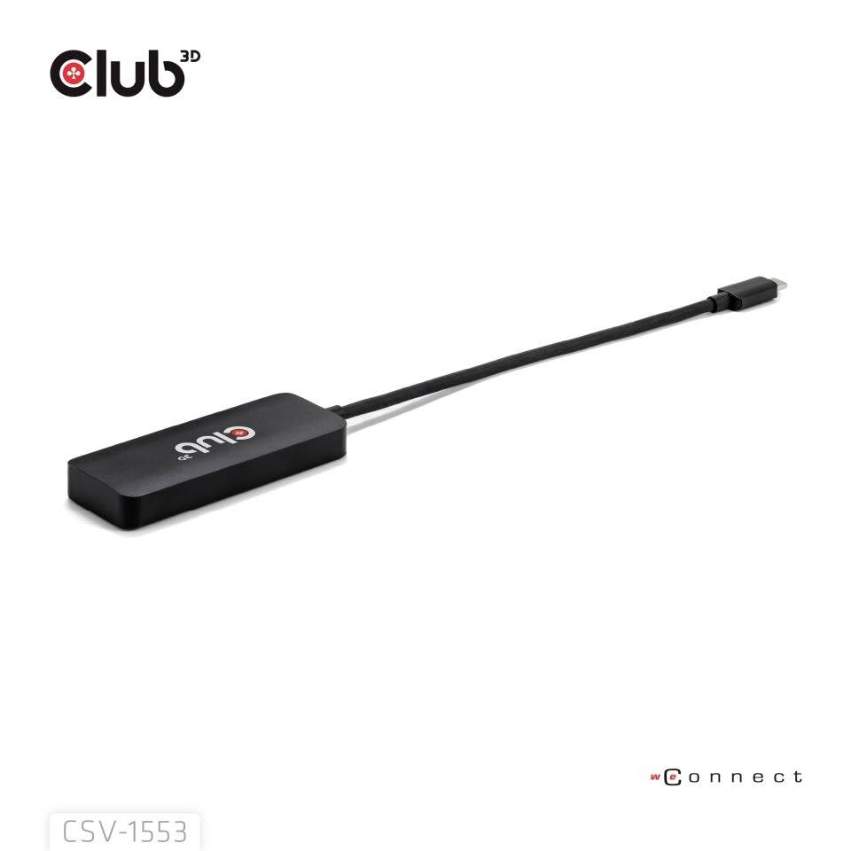 Club3D USB-C® Adapter [1x USB-C® - 3x DisplayPort Buchse] CSV-1553 0.17m