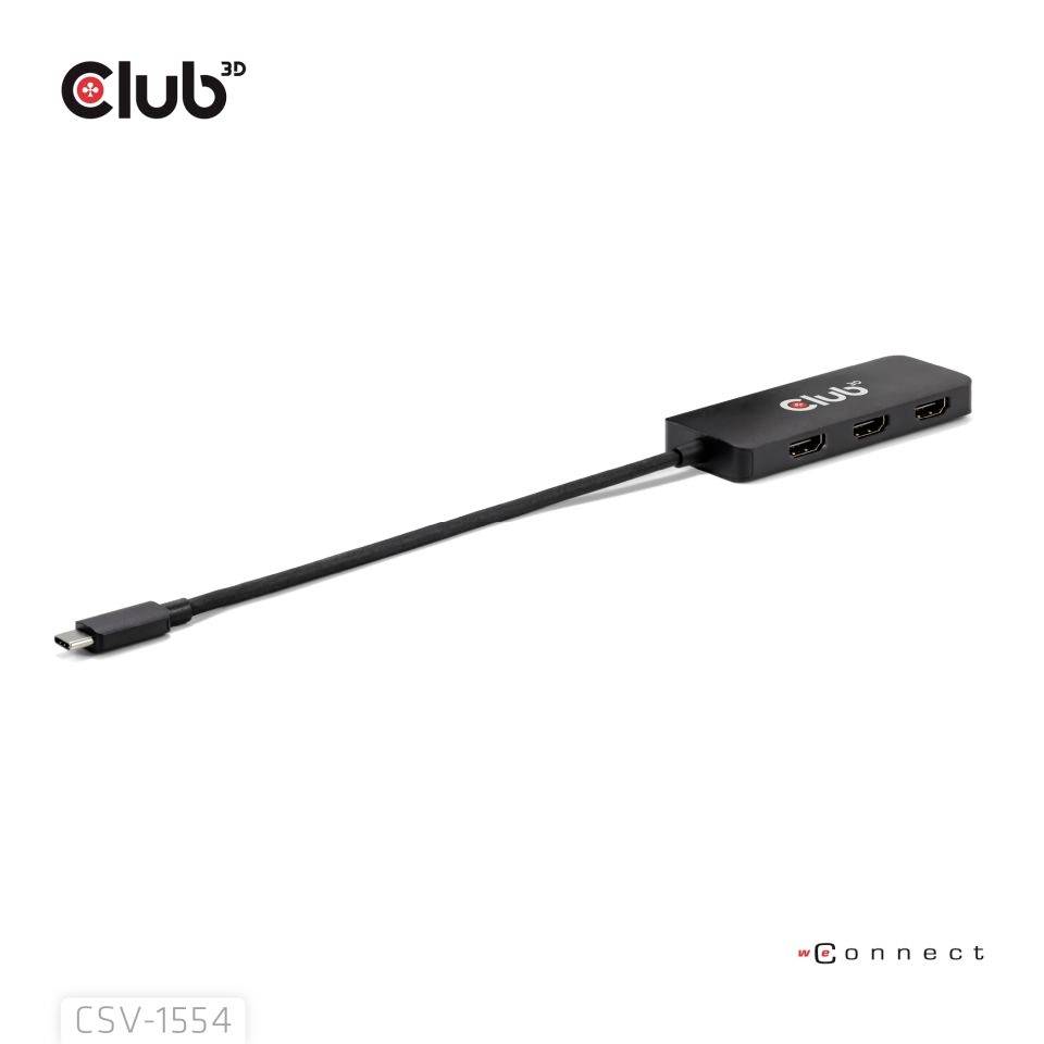 Club3D USB-C® Adapter [1x USB-C® Stecker - 3x HDMI-Buchse] CSV-1554 0.17m