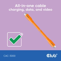 Club3D USB-C® Kabel USB-C® Stecker 2.00m Orange CAC-3000 Club3D USB-C® Kabel USB-C® Stecker 2.00m Orange CAC-3000