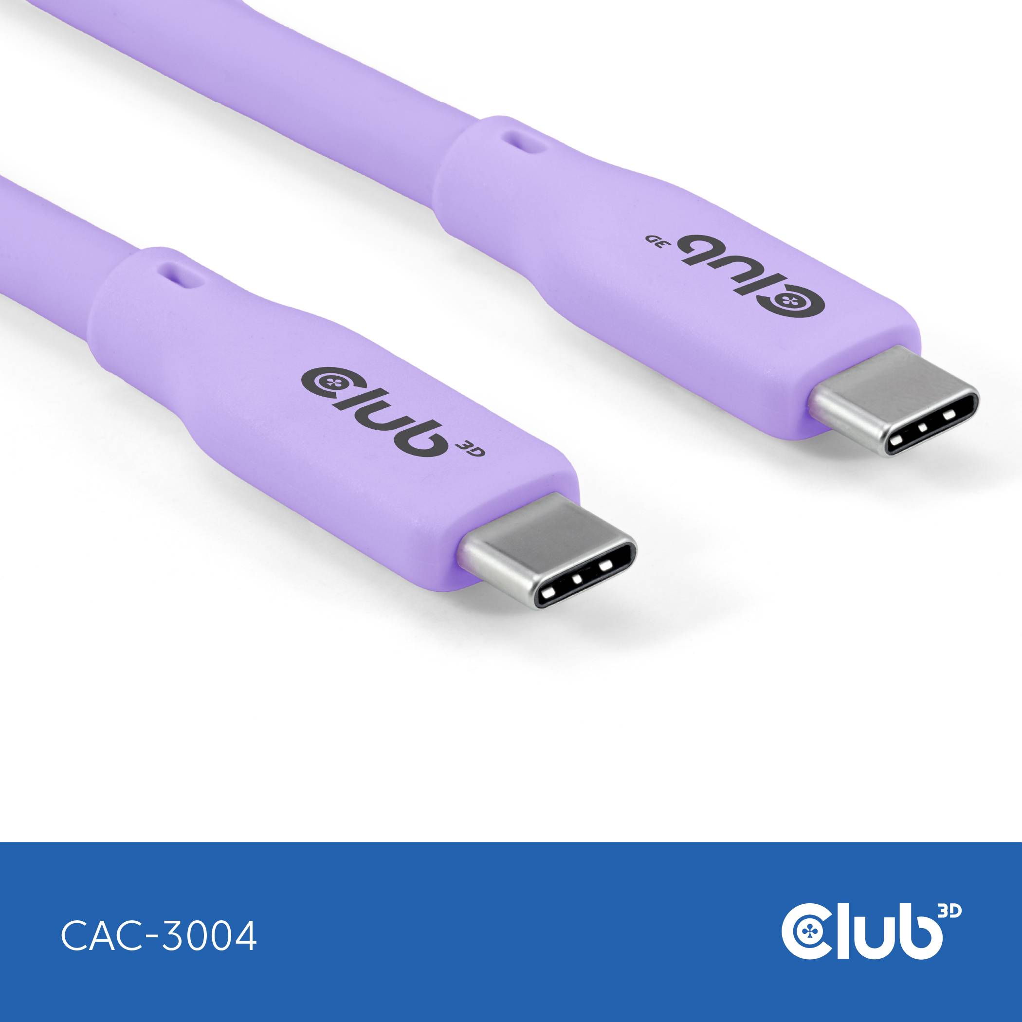 Club3D USB-C® Kabel USB-C® Stecker 2.00m Violett CAC-3004