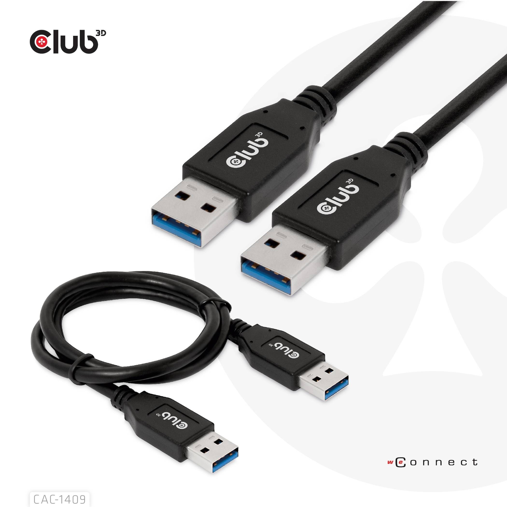Club3D USB-Kabel 0.50m Schwarz CAC-1409