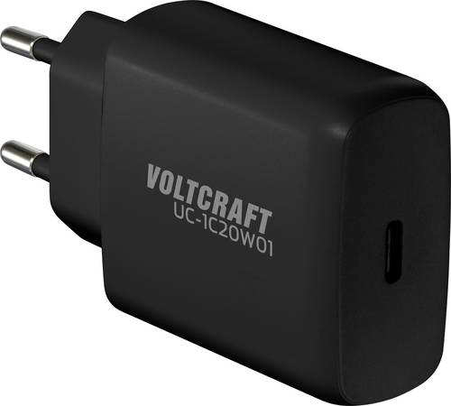 VOLTCRAFT UC-1C20W01 USB Ladegerät 20 W 1x USB-C® USB PD, USB PD 3.0 Schwarz Innenbereich GaN