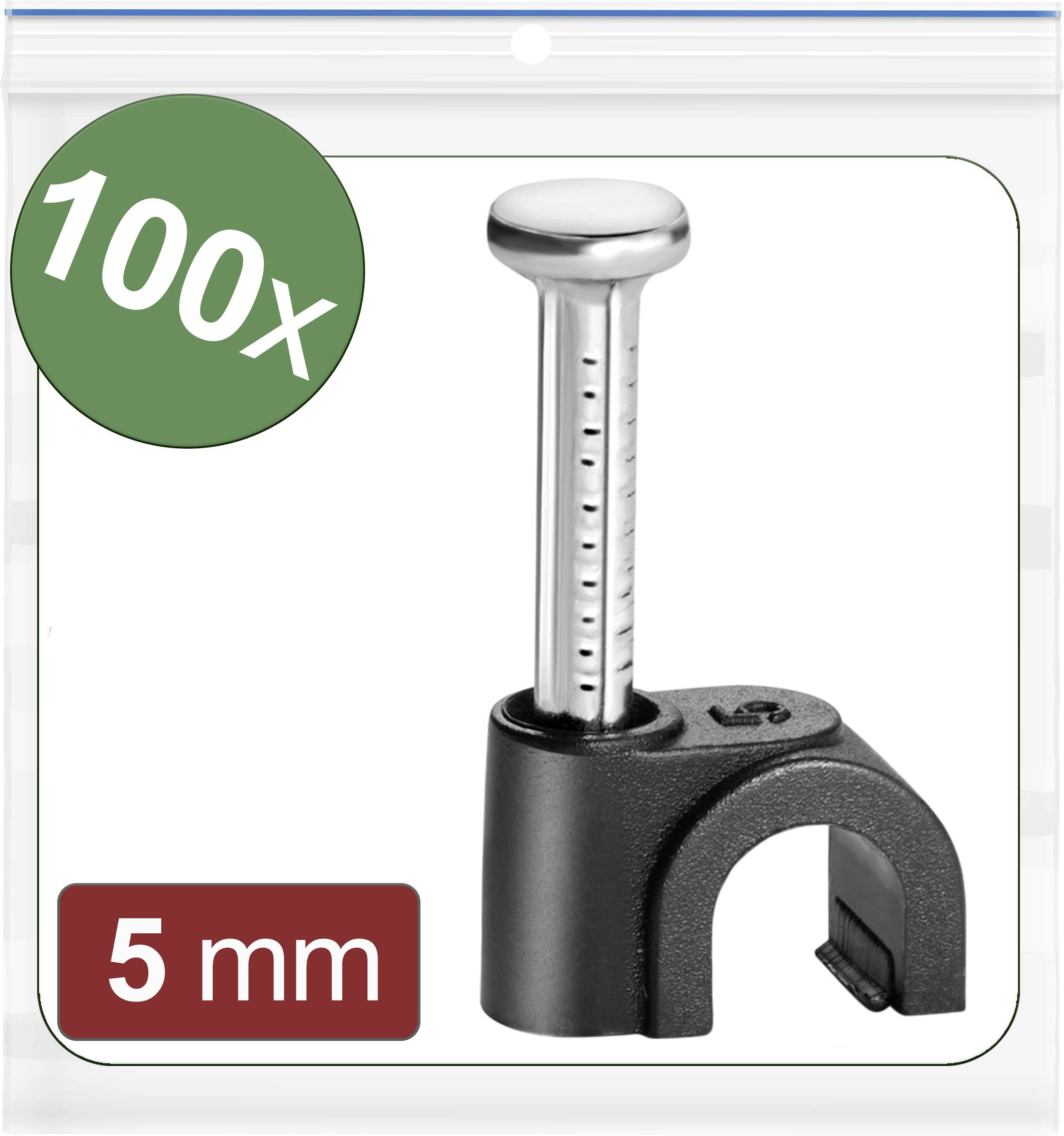 Quadrios 24CA429 Nagelschellen 24CA429 Bündel-Ø-Bereich 3 bis 5mm Schwarz 100St.