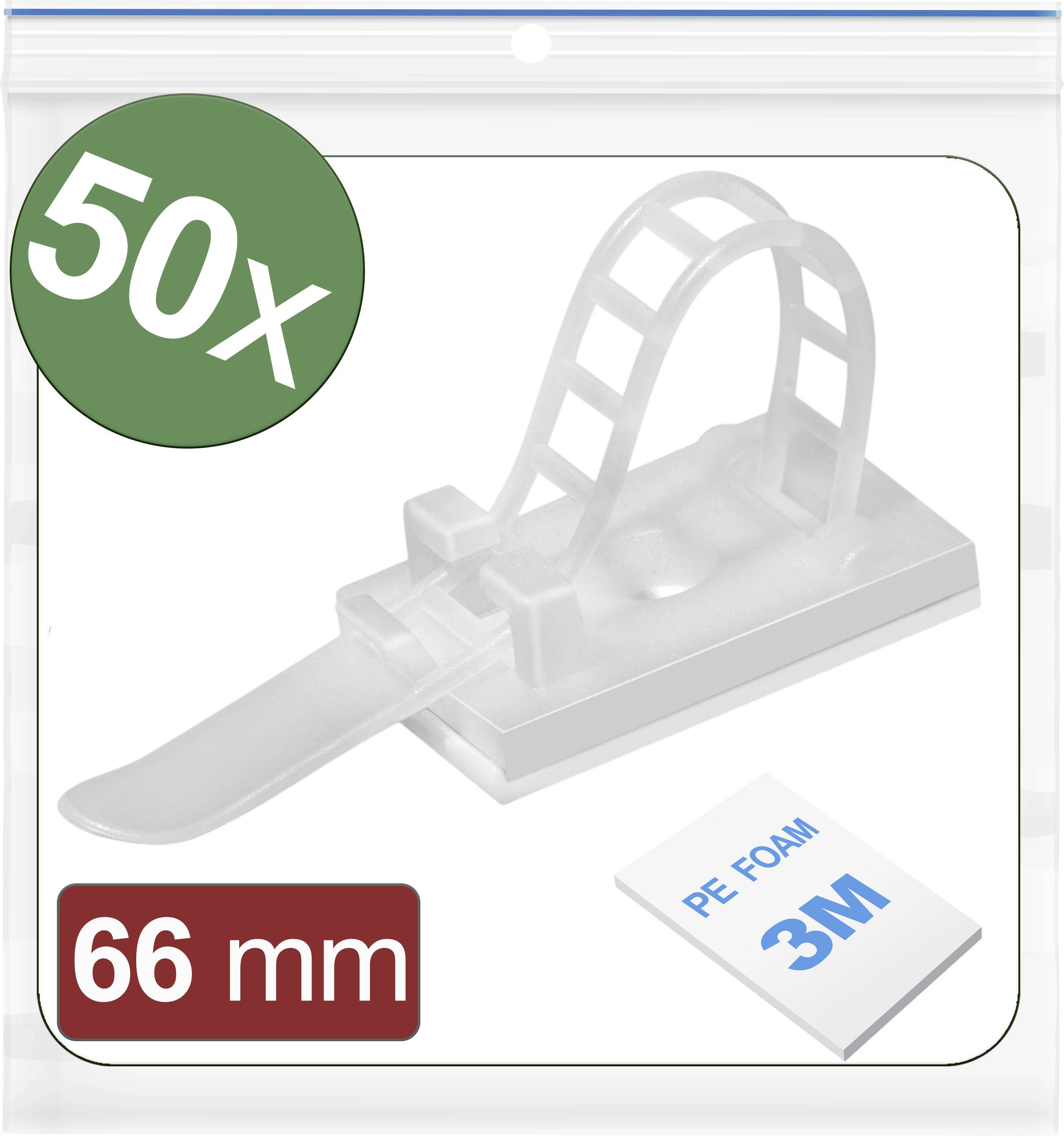 Quadrios 24CA439 Befestigungssockel selbstklebend, schraubbar 24CA439 Weiß 50St.