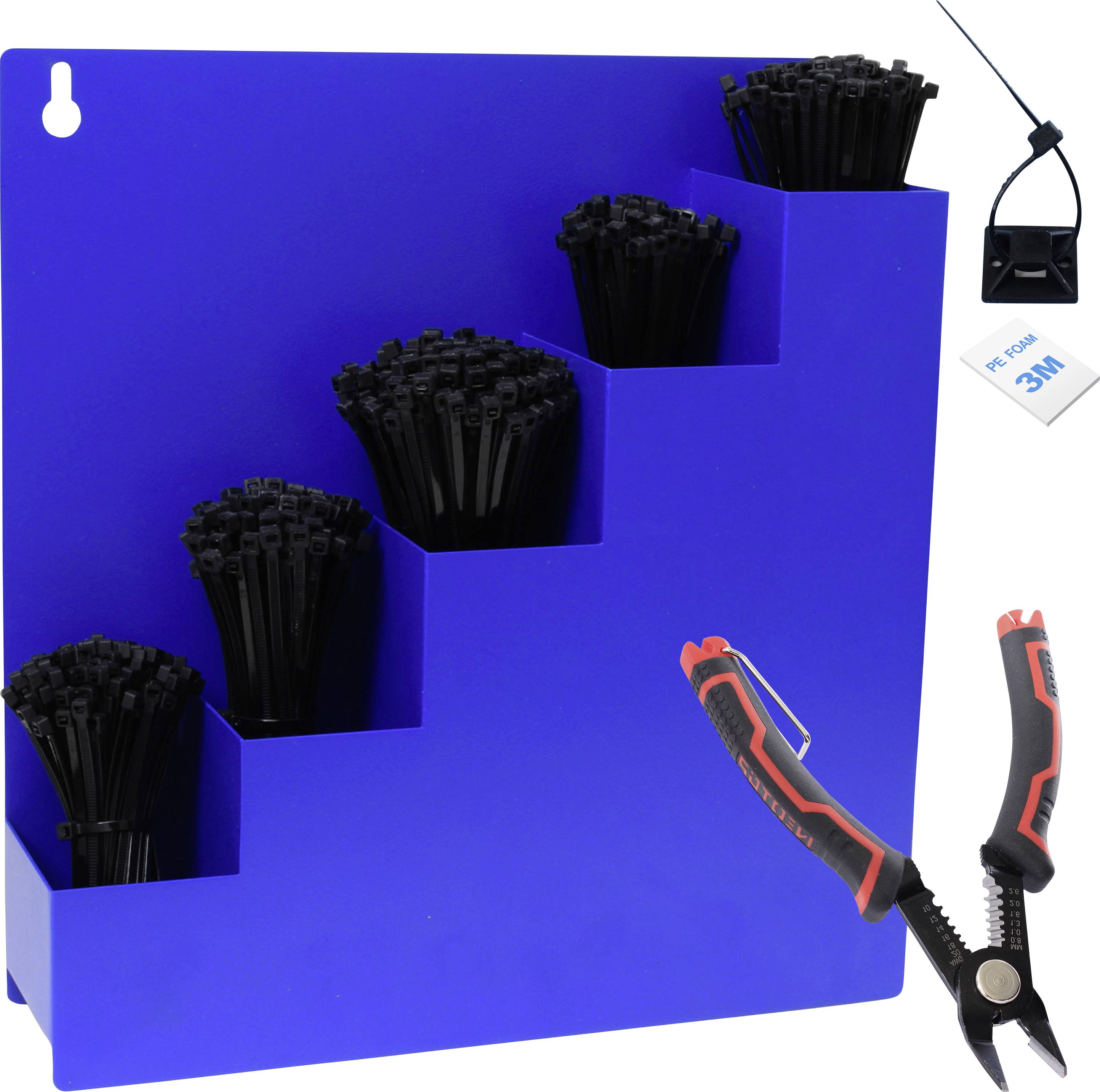 Quadrios 24CA456 24CA456 Kabelbinder-Sortiment 100 mm, 150 mm, 200 mm, 250 mm, 300 mm 3.6 mm Schwar