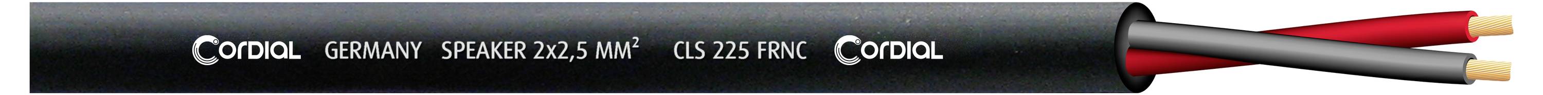 Cordial 10784 Lautsprecherkabel 2 x 2.5mm² Schwarz 100m