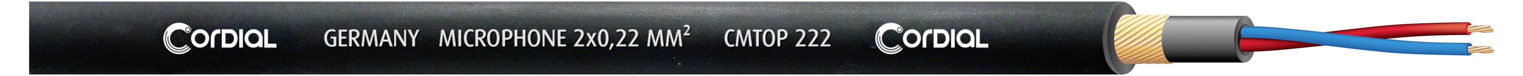 Cordial 10891 Mikrofonkabel 2 x 0.22mm² Schwarz 100m