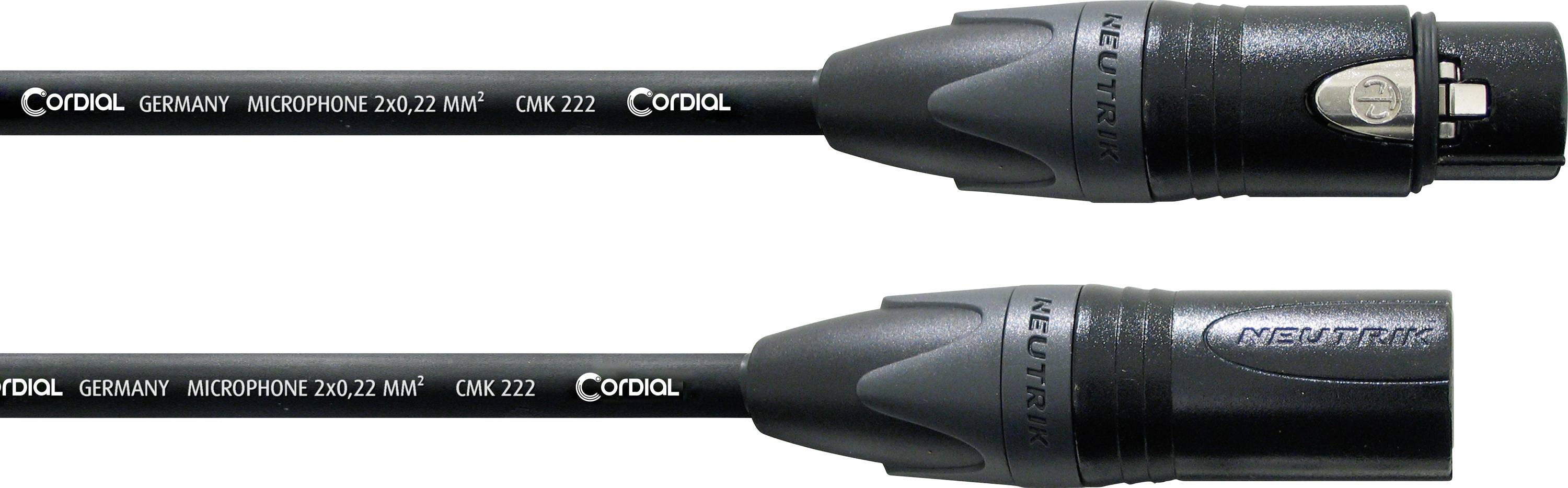 Cordial CPM 3 FM XLR Verbindungskabel [1x XLR-Buchse 3 polig - 1x XLR-Stecker 3 polig] 3 m Schwarz