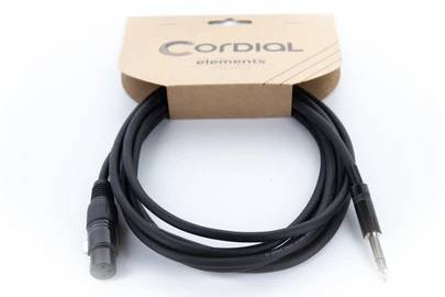 Cordial EM 1 FV XLR Verbindungskabel [1x XLR-Buchse 3 polig - 1x Klinkenstecker 6.3mm (stereo)] 1m Schwarz