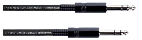 Cordial 14818 Klinke Audio Anschlusskabel [1x Klinkenstecker 6.3mm (stereo) - 1x Klinkenstecker 6.3mm (stereo)] 6m Schwarz