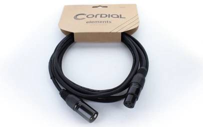 Cordial ED 3 FM XLR Verbindungskabel [1x XLR-Buchse 3 polig - 1x XLR-Stecker 3 polig] 3m Schwarz