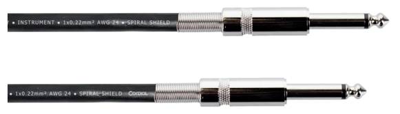 Cordial 14755 Klinke Instrumenten Anschlusskabel [1x Klinkenstecker 6.3mm (mono) - 1x Klinkenstecker 6.3mm (mono)] 1.50m Schwarz