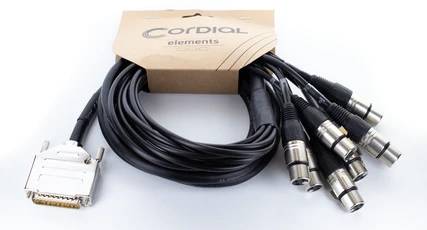 Cordial EFD 1,5 DFT XLR Verbindungskabel [1x D-SUB-Stecker 25pol. - 8x XLR-Buchse 3 polig] 1.50m Schwarz