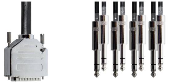 Cordial EFD 1,5 DVT XLR Verbindungskabel [1x D-SUB-Stecker 25pol. - 8x Klinkenstecker 6.3mm (stereo)] 1.50m Schwarz