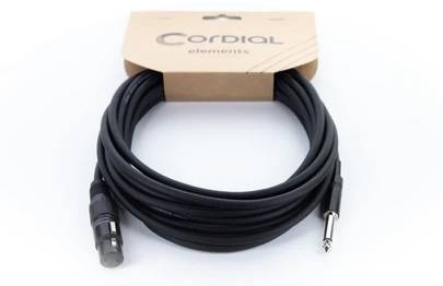 Cordial EM 10 FP XLR Verbindungskabel [1x XLR-Buchse 3 polig - 1x Klinkenstecker 6.3mm (mono)] Schwarz