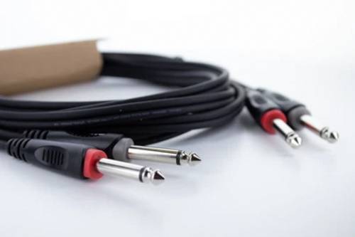 Cordial 14844 Klinke Audio Anschlusskabel [2x Klinkenstecker 6.3 mm (mono) - 2x Klinkenstecker 6.3