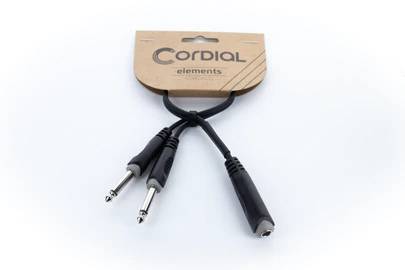 Cordial EY 0,3 GPP XLR Y-Adapter [1x Klinkenbuchse 6.3mm (mono) - 2x Klinkenstecker 6.3mm (mono)]