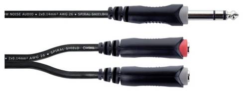 Cordial 14890 Klinke Audio Y-Adapter [1x Klinkenstecker 6.3 mm (stereo) - 2x Klinkenbuchse 6.3 mm (
