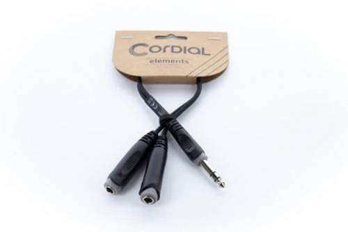Cordial 14882 Klinke Audio Y-Adapter [1x Klinkenstecker 6.3 mm (stereo) - 2x Klinkenbuchse 6.3 mm (