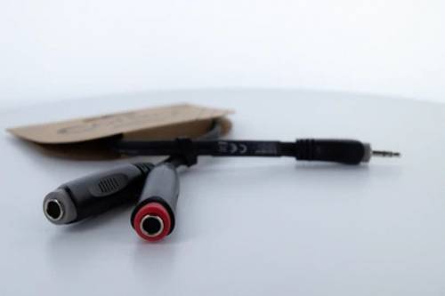 Cordial 14892 Klinke Audio Y-Adapter [1x Klinkenstecker 3.5 mm - 2x Klinkenbuchse 6.3 mm (mono)] 0.