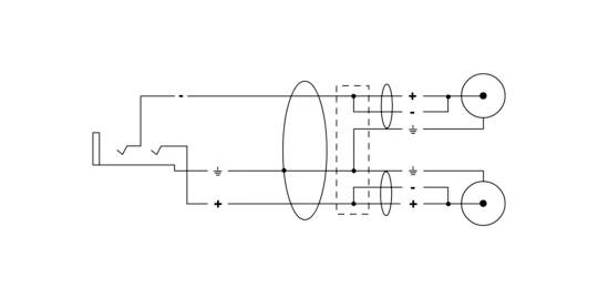 Cordial 14889 Klinke / Cinch Audio Y-Adapter [1x Klinkenbuchse 3.5mm - 2x Cinch-Buchse] 0.30m Schwarz PVC-Mantel, Zwillingsleitung