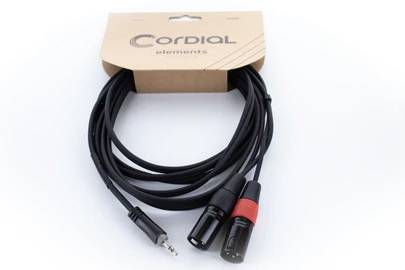 Cordial EY 1,5 WMM XLR Y-Adapter [1x Klinkenstecker 3.5mm - 2x XLR-Stecker 3 polig]