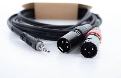 Cordial EY 1,5 WMM XLR Y-Adapter [1x Klinkenstecker 3.5mm - 2x XLR-Stecker 3 polig]