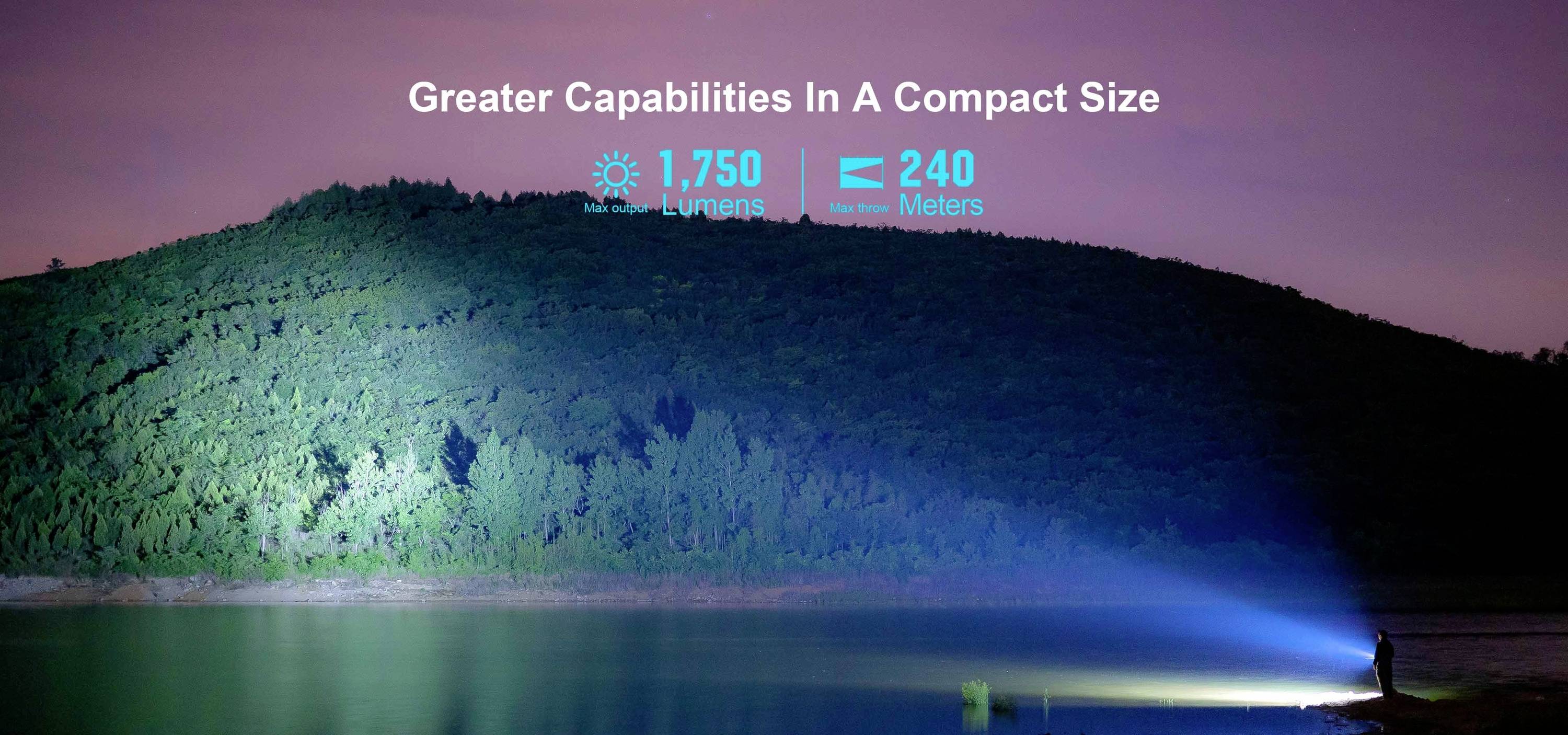 OLight Warrior Mini 3 LED Taschenlampe akkubetrieben 1750lm 165h 122g