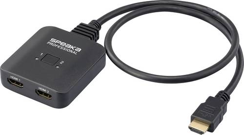 SpeaKa Professional SP-HDMIBS-100 2 Port HDMI-Switch Ultra HD-fähig, bidirektional verwendbar 7680