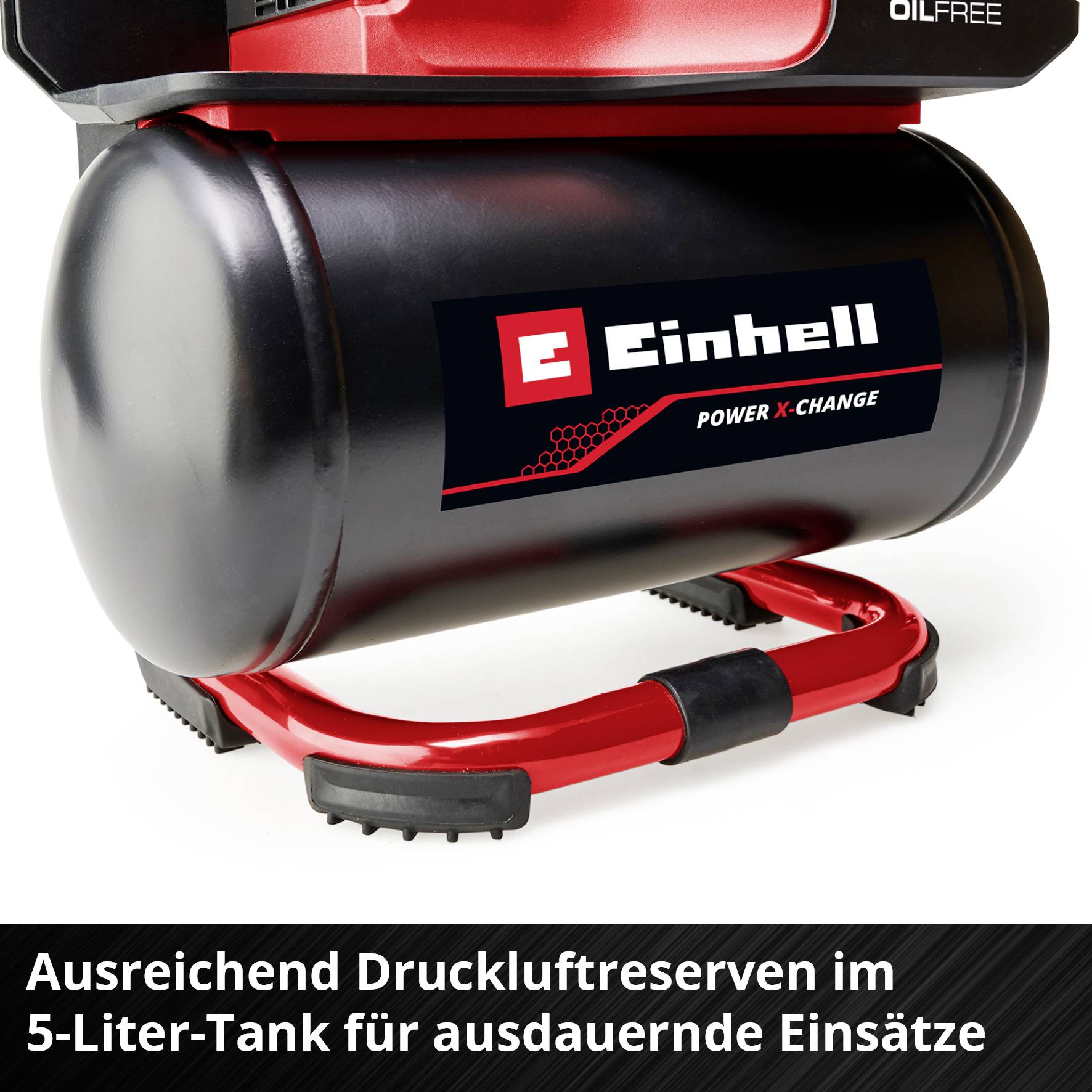 Einhell 4020410 Akku-Kompressor TE-AC 18/75 Li OF-Solo 8 bar Ohne Akku, Analoges Manometer, 1 Zylinder