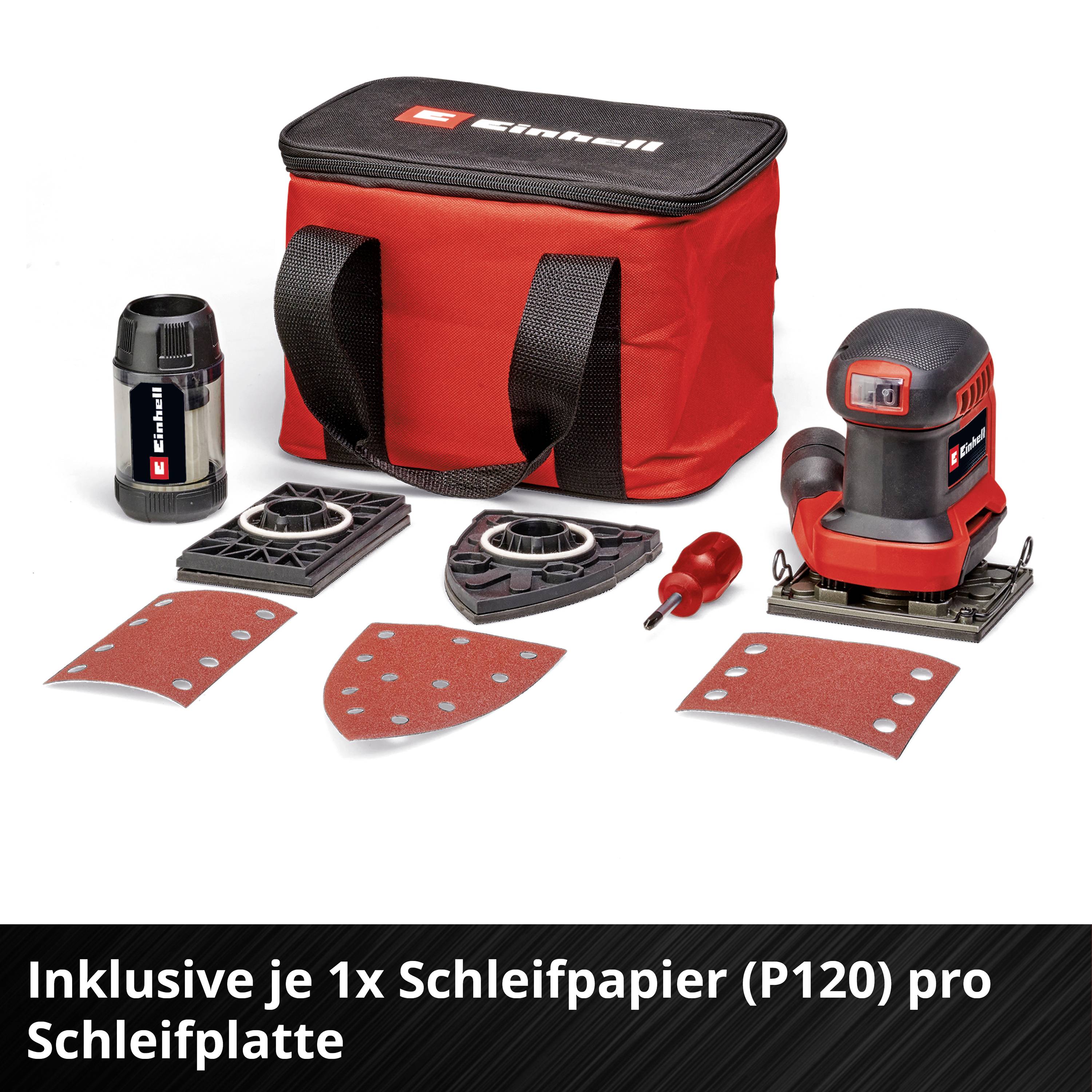 Einhell Power X-Change TE-OS 18/113 3X Li - Solo 4460730 Akku-Deltaschleifer ohne Akku, ohne Ladegerät, inkl. Tasche, mit Zubehör