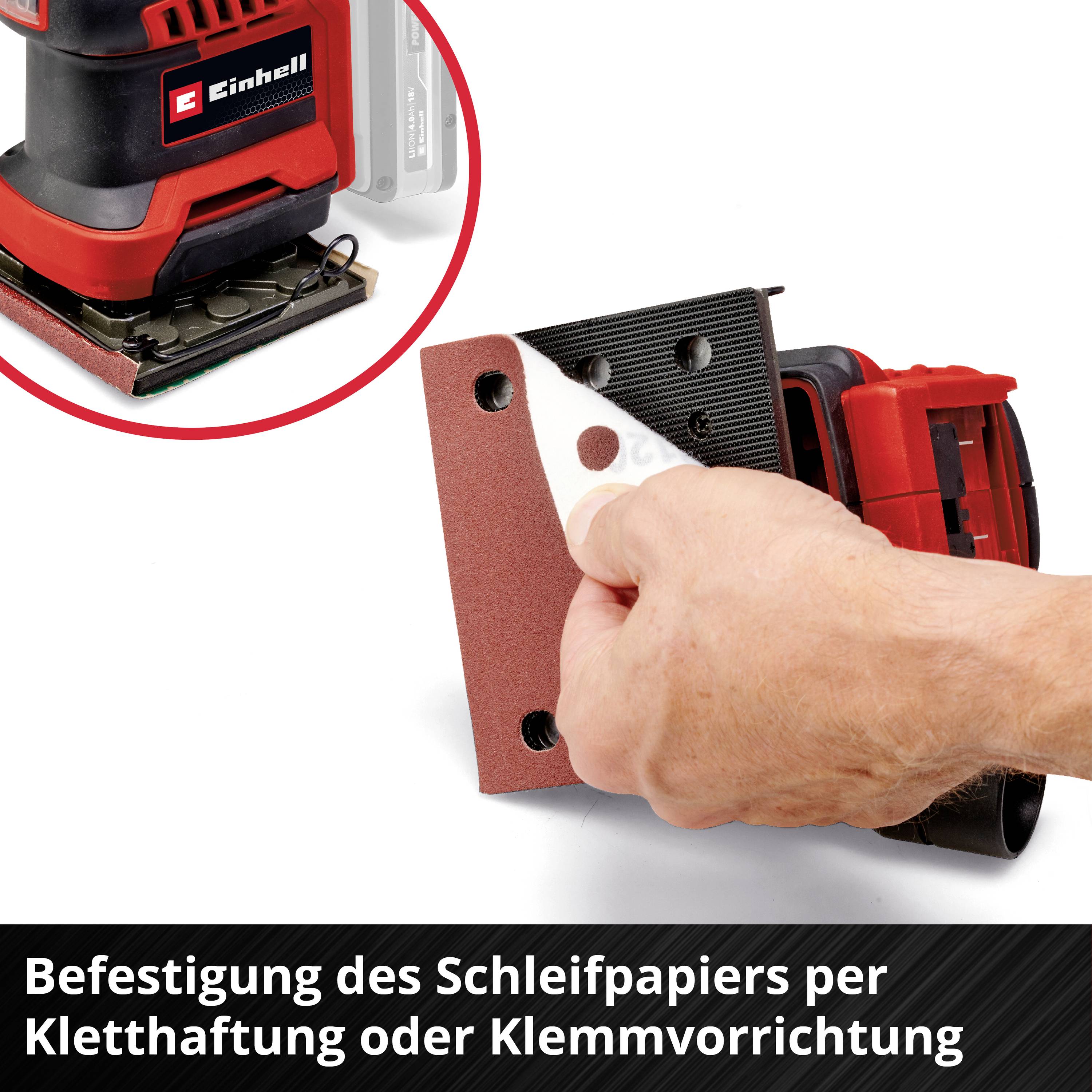 Einhell Power X-Change TE-OS 18/113 Li - Solo 4460731 Akku-Deltaschleifer ohne Akku, ohne Ladegerät, mit Zubehör 18V Anzahl