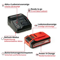 Einhell 4512159 Power X-Change PXC Starter Kit Werkzeug-Akku und Ladegerät 18V 4000 mAh Li-Ion Einhell 4512159 Power X-Change PXC Starter Kit Werkzeug-Akku und Ladegerät 18V 4000 mAh Li-Ion