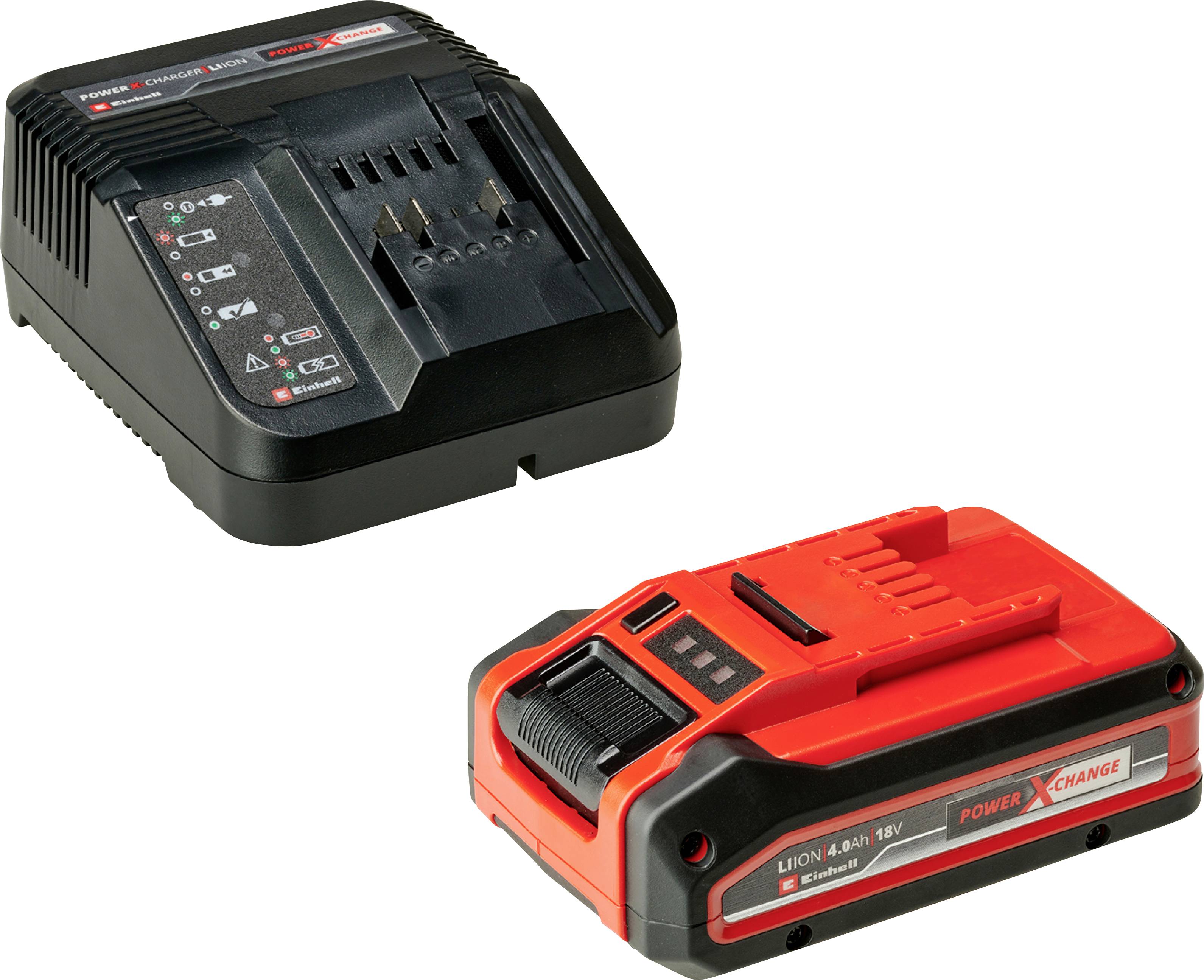 Einhell 4512159 Power X-Change PXC Starter Kit Werkzeug-Akku und Ladegerät 18V 4000 mAh Li-Ion