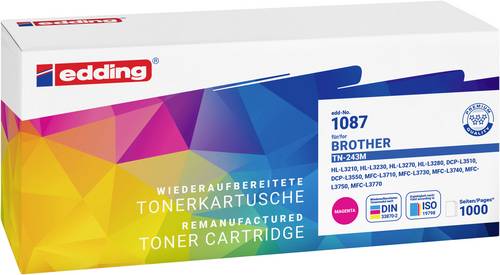 Edding Toner ersetzt Brother TN-243M Kompatibel Magenta 1000 Seiten EDD-1087 18-1087
