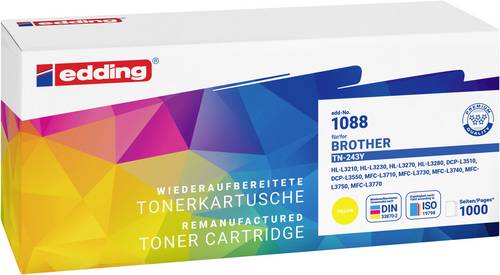 Edding Toner ersetzt Brother TN-243Y Kompatibel Gelb 1000 Seiten EDD-1088 18-1088
