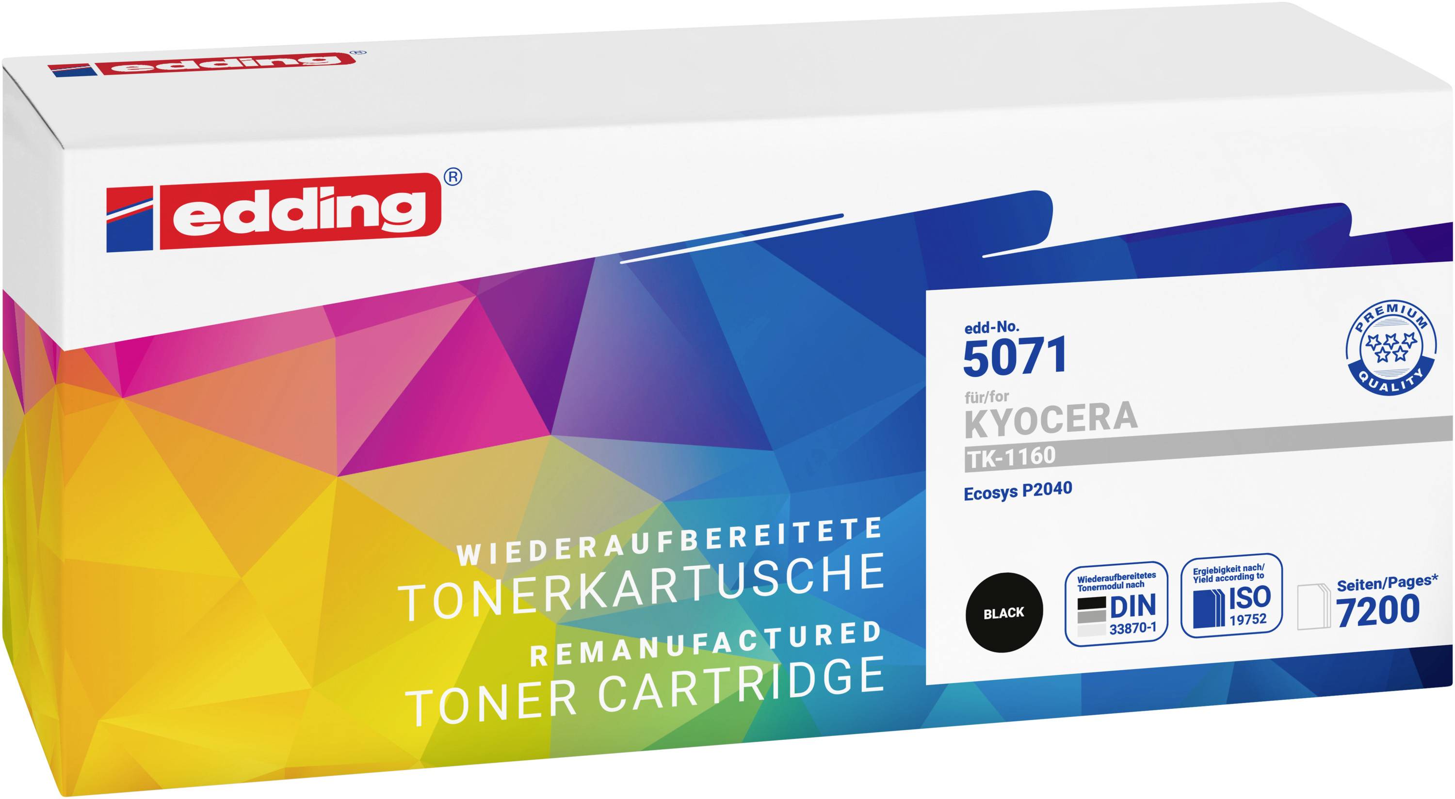 Edding Toner ersetzt Kyocera TK-1160 Kompatibel Schwarz 7200 Seiten EDD-5071 18-5071