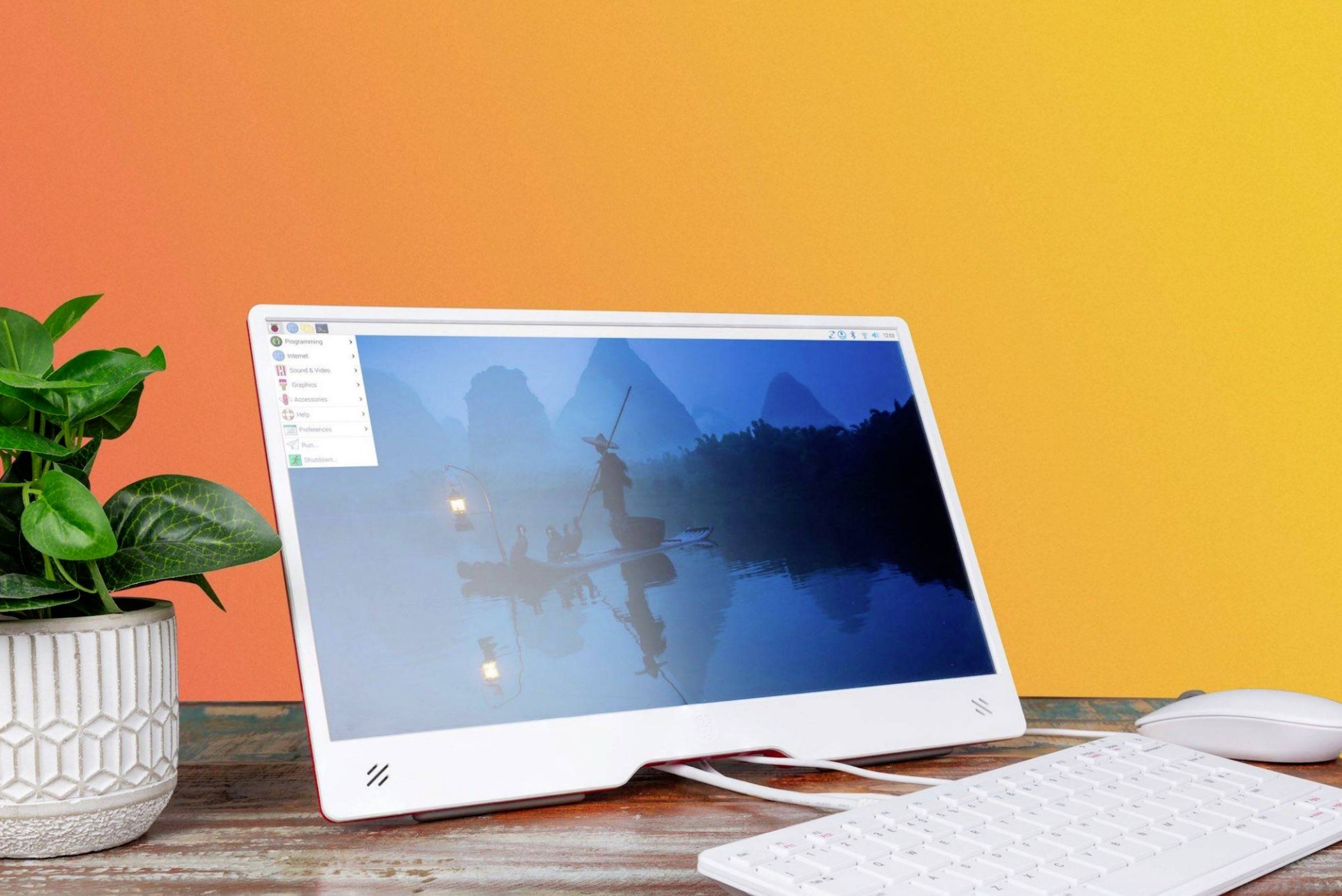 Raspberry Pi® SC0940 LCD-Monitor Rot/Weiß EEK B (A - G) 39.6cm (15.6 Zoll) 1920 x 1080 Pixel HDMI®, USB-C®, Klinke